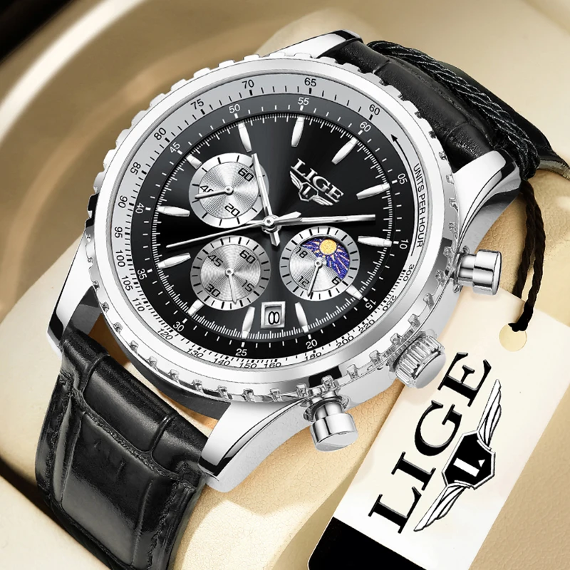Relogio Masculino LUIK Nieuw herenhorloge met volledig stalen waterdicht lichtgevend quartz horloge voor heren Mode militaire datum chronograaf