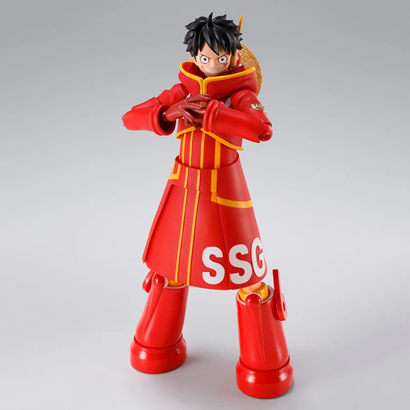 Bandai one piece anime figura shf luffy futuro ilha egghead figuras de ação alta poseabilidade colecionáveis modelo brinquedos meninos presente