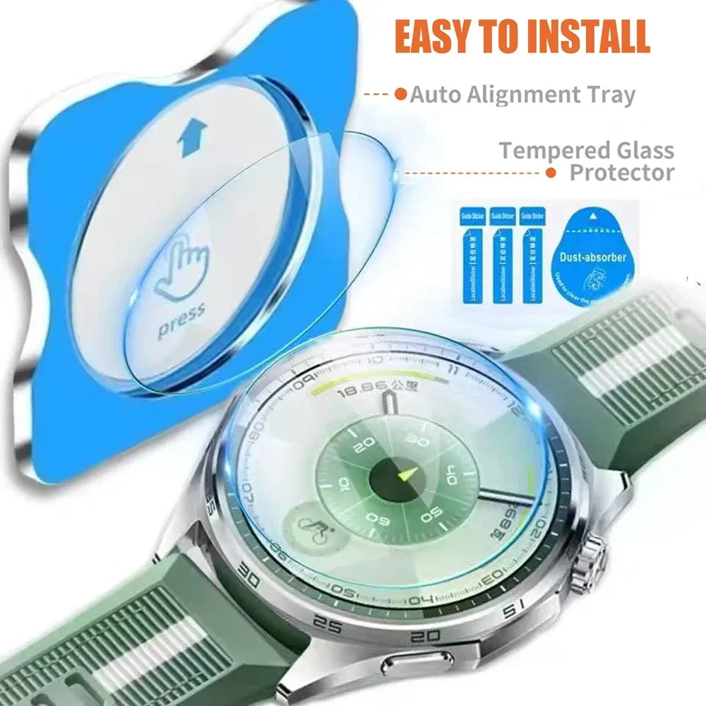 1-2 Pack Tempered Glass For Huawei Watch GT7 6 Pro Easy To Install Screen HD Screen Protectors Film Huawei Watch GT7 6 5 41/46mm