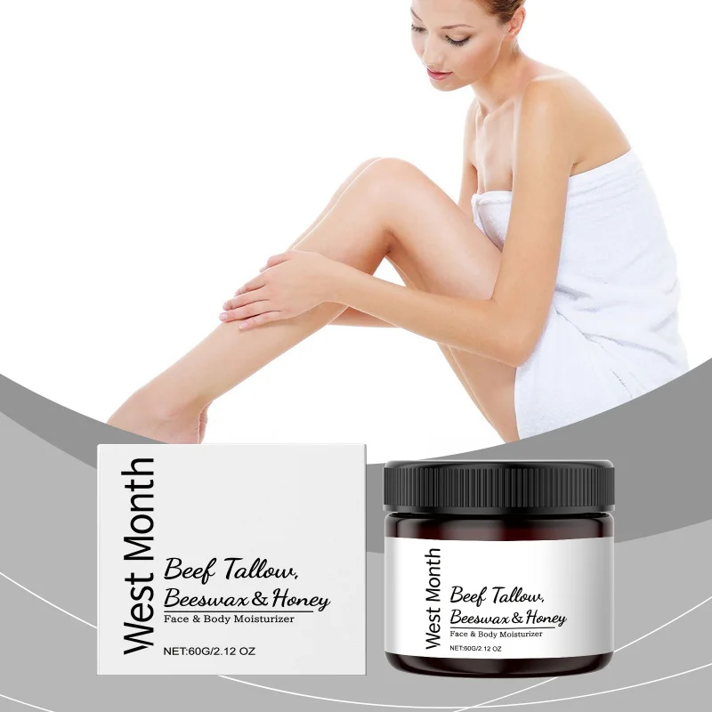 

Tallow & Honey Moisturizing Cream - 60g Deep Hydration For Face & Body, Lock Moisture, Smooth Rough Skin, Suitable For All Skin