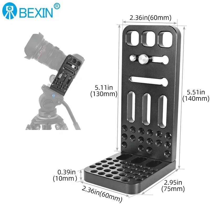 Camera video stand l plate dslr stand stabilizer quick disconnect L-plate vertical shooting support for profession video camera