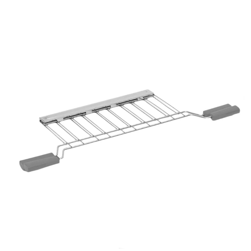Stainless Steel Toaster Grill Rack Heat-resistant Anti-scald Handle Toast Slice Holder Professional Sandwich Holder Hotel