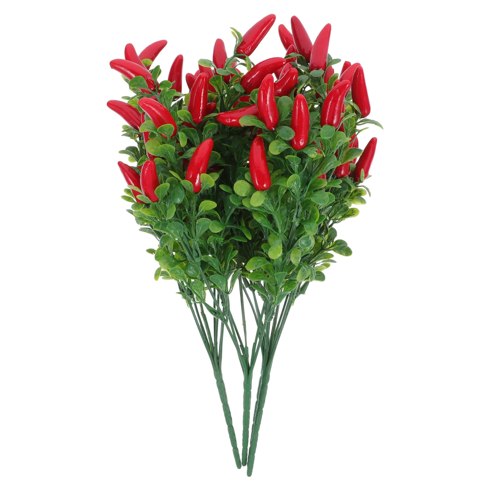 

4Pcs Fake Pepper Plant Realistic Artificial Chili Bunch for Home Decor Events Photography Prop Simulation Fruit Branches Plastic