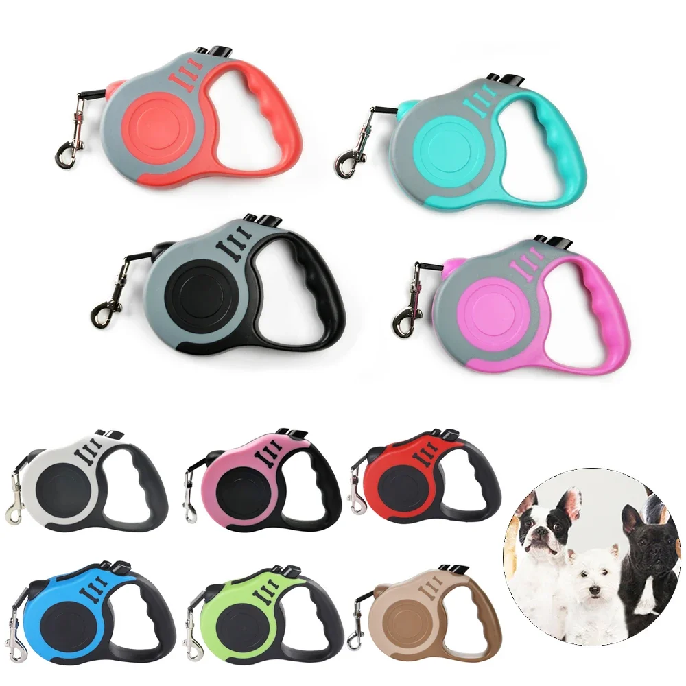 Strong Nylon Dog Leash, Puppy Lead for Small Medium and Large Dogs and Cats, Automatic Retractable, Durable,