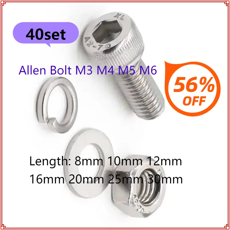 40Set Allen Bolt ,H…