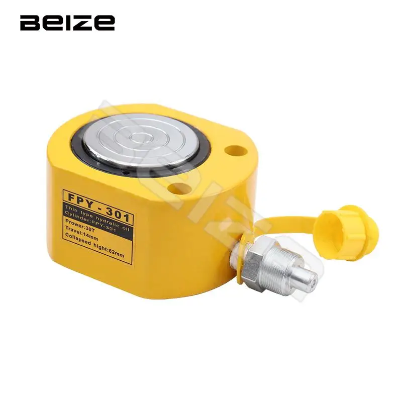 

Hydraulic Cylinder FPY-301 Super Thin Type Hydraulic Jack with Height of 62mm, Work Travel of 14mm Output 30 Tons