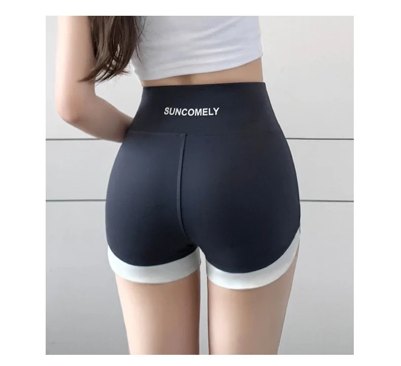 

Three-point Shark Pants Women's No-embarrassment Line Hip Lift Outer Wear Thin Sports Leggings Shorts Splicing Safety Pants