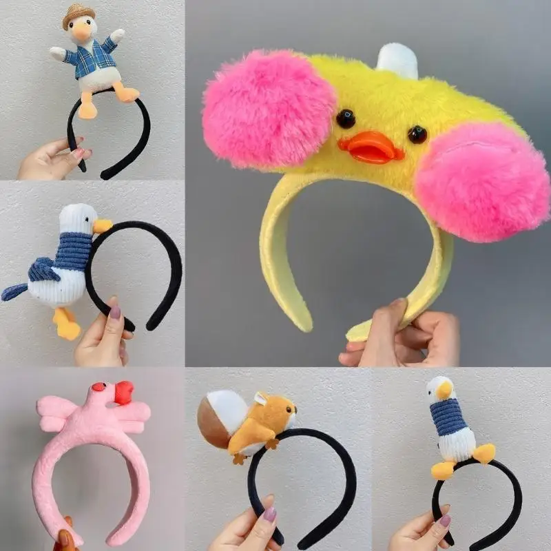 652F ぬいぐるみ漫画ヘッドバンドコスプレ衣装 動物ヘアフープ誕生日パーティーかぶと洗顔ヘアバンド髪の装飾
