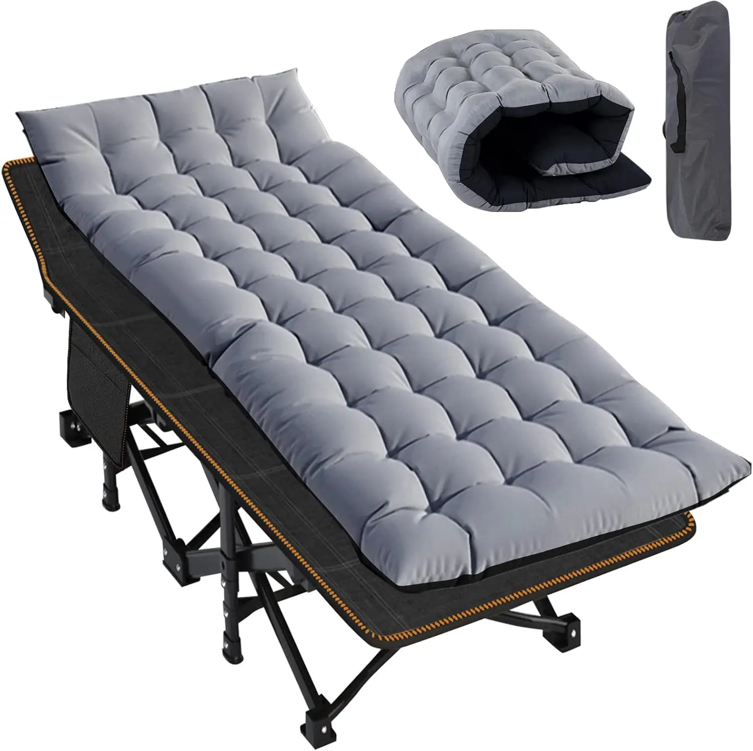 

Oversized Folding Camping Cot for Adults, Heavy Duty Sleeping Cot for Adults Portable Sleeping Bed Outdoor Cot Bed for Home