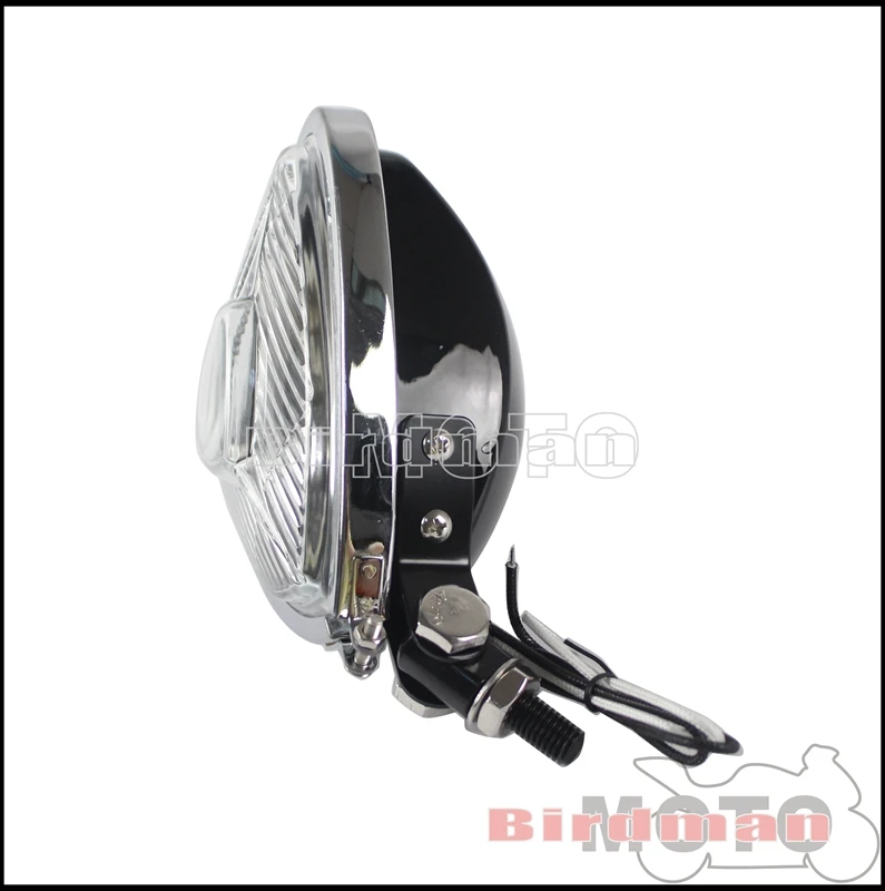 Bobber Chopper Old School Headlight Motorcycle Triangle 12V Spotlight Retro Headlamp For Harley Honda Yamaha Suzuki Kawasaki BMW