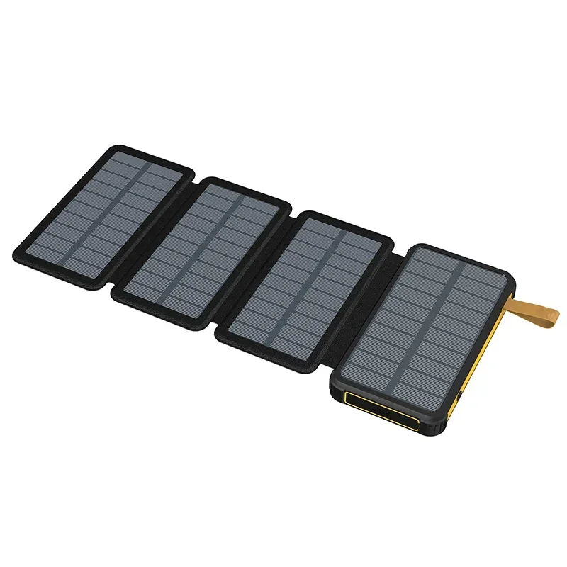 Solar Power Bank Waterproof Outdoor Camping Portable Folding Solar Panels 5V 2A USB Output Sun Power For Phone Real capacity