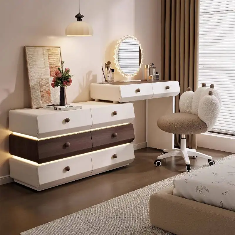 

Wooden Compact Vanity Desk Essentials Extension Modern Corner Dressing Table Adult Room Stuff Coiffeuse De Chambre Furnitures