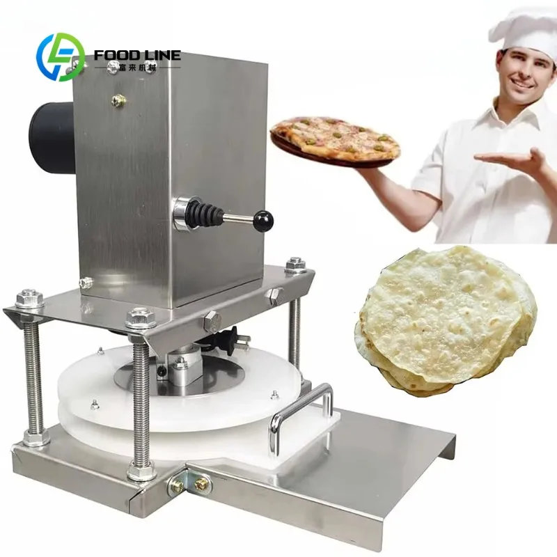 Machine à presser la pâte à pizza commerciale, machine à tortillas automatique, équipement à pain pita et pain plat arabe haute vitesse, personnalisable