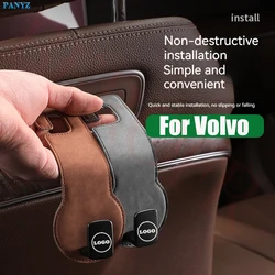 Car Seat Back Hook For Volvo Auto Storage Hanger Suede with Metal Car Seat Organizer Handbag Purse Coat Umbrellas Grocery