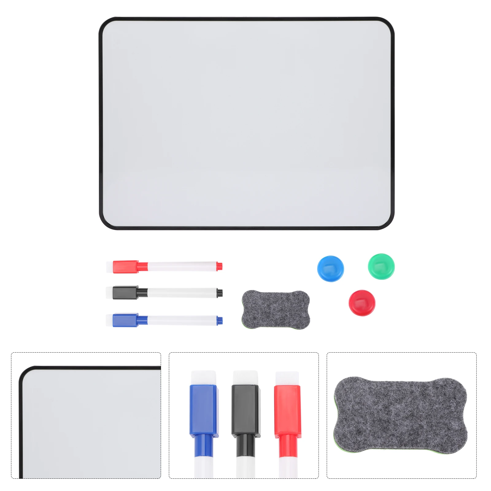 1 conjunto de quadro branco magnético apagável a3 quadro branco magnético para geladeira escritório nota mensagem suporte cavalete escrita tablet