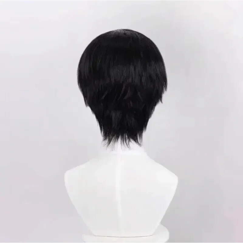 Perruque de cosplay synthétique courte noire résistante à la chaleur, style Anime Alien Stage Ivan Sorrow; 6'h\b/5;e,8\v,5/; 5'b\7/m'