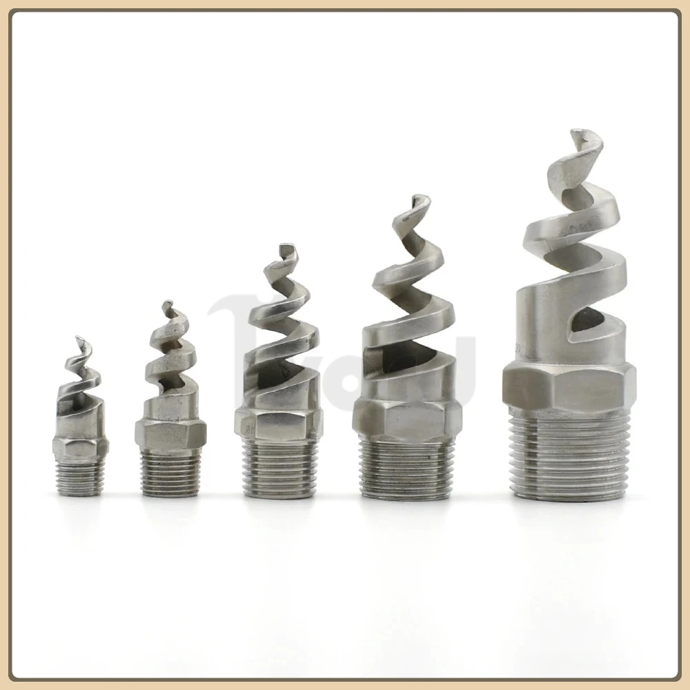 304 Stainless Steel Spiral Cone Atomizing Nozzle  Male Thread 1/4 