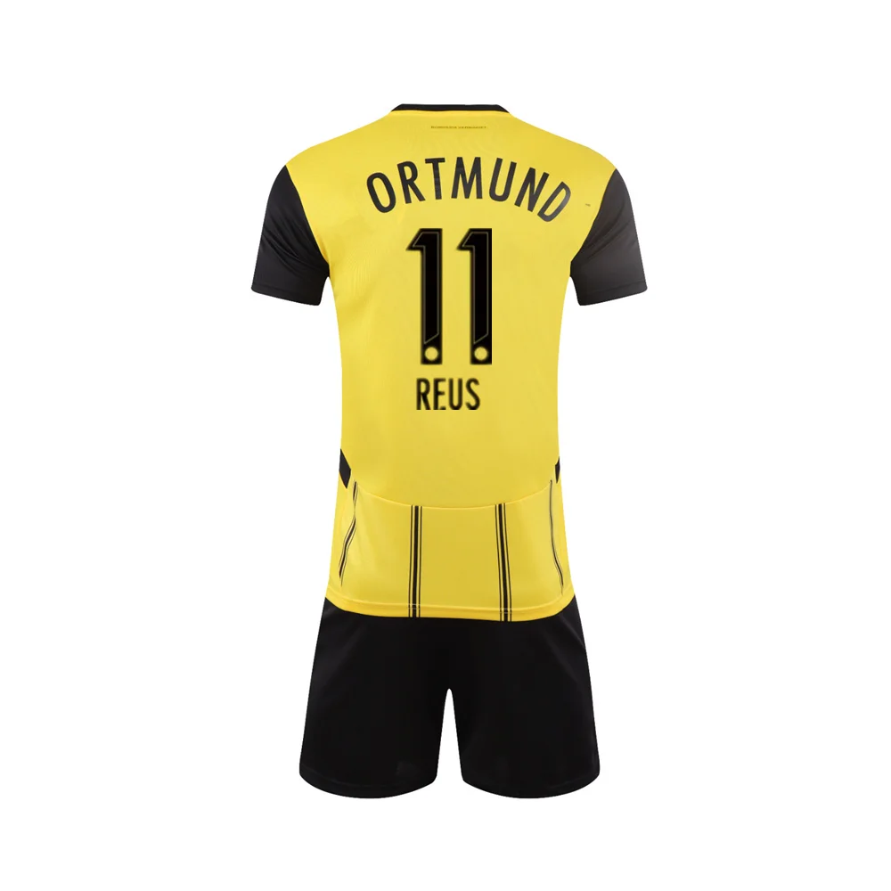 children's  sport set boy girl  Dortmundes  Fans shirt Training wear men and kids games  football kits Leisure Uniforms