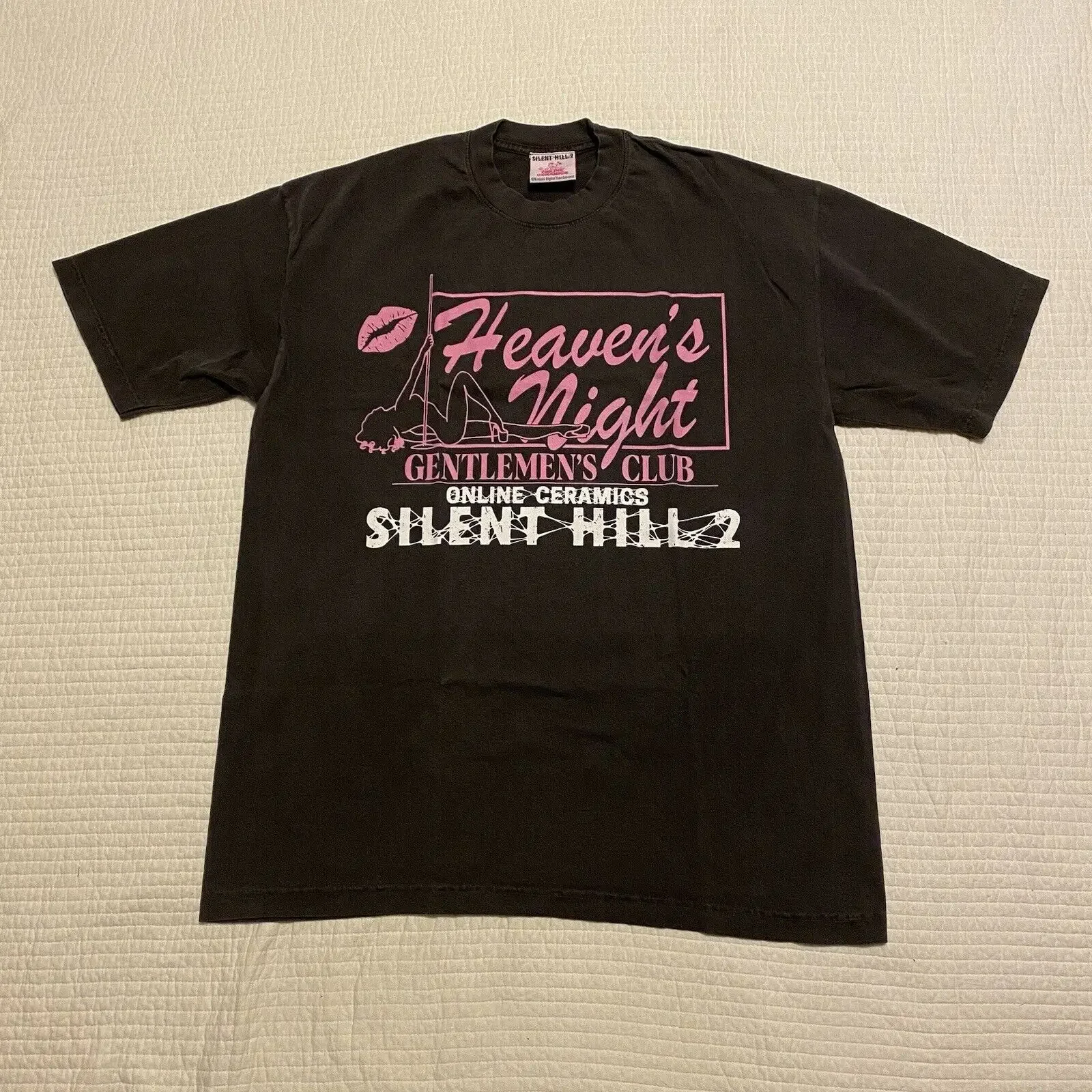 Online Ceramics x Silent Hill 2 Heaven's Night Do I? Tee XL Dark Charcoal Black