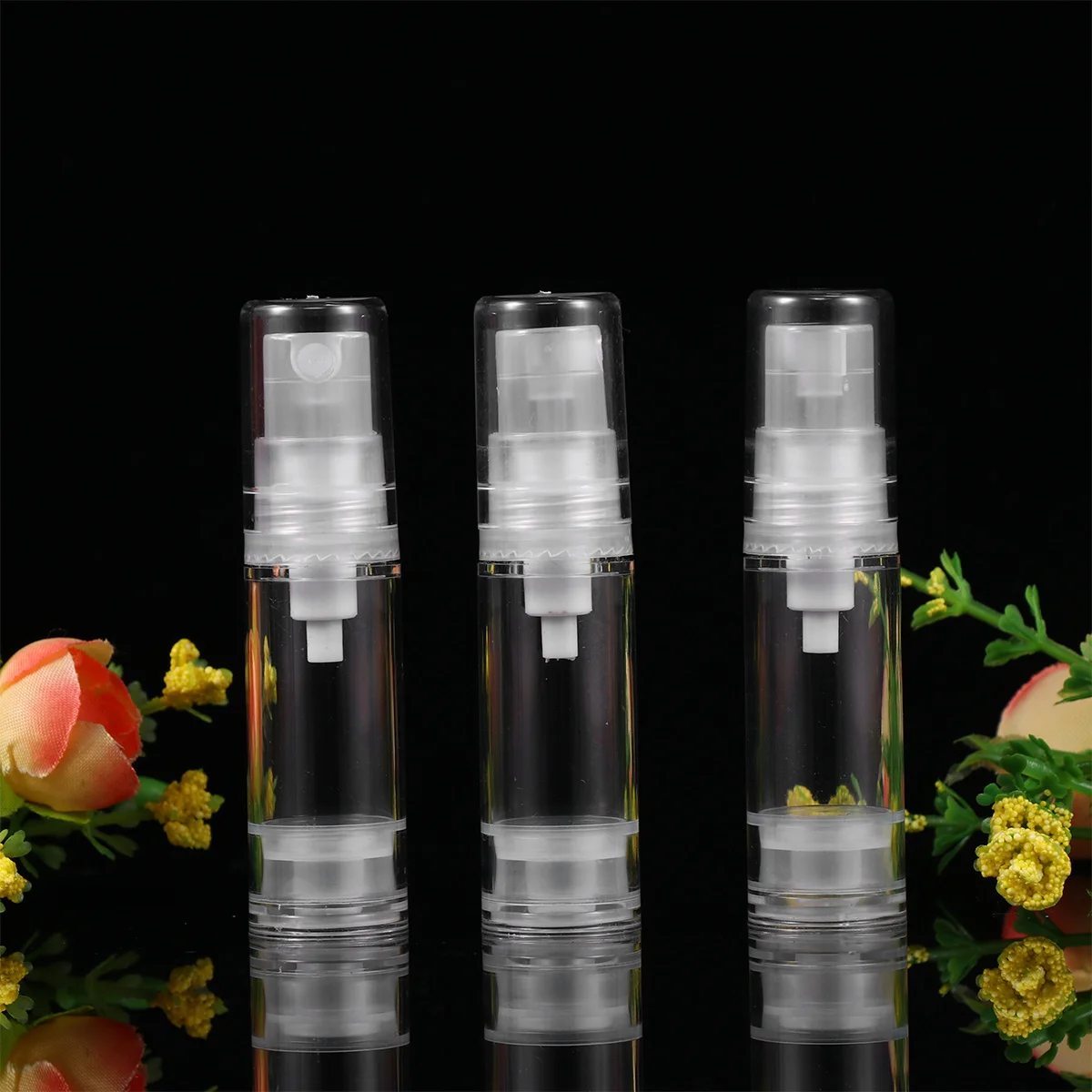

12pcs Empty Spray Bottles Sunscreen Sprayer Fine Mist Press Pump 5Ml Transparent Travel Size Refillable Subpackaging Bottle For