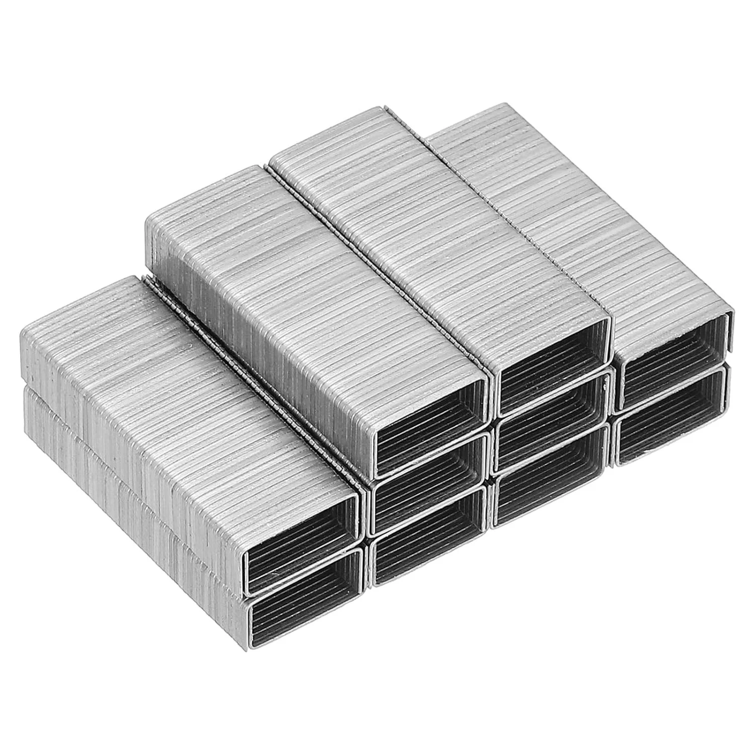 10pcs Standard Galvanized Metal Staples Heavy Duty Sharp Chisel Point Stapler Refill Pins for Office School Paper Binding Document Stationery Supplies