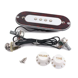 4 String Guitar Sound Hole Pickup for Acoustic Electric Cigar Box Guitar Red Turtle Shell Oval Protective Plate Accessories