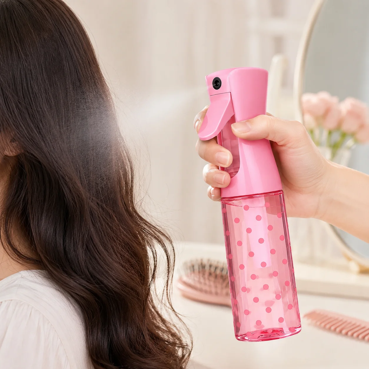 Spuitfles Roze Polka Dot Navul - Rose Water Spray recensie en prijs