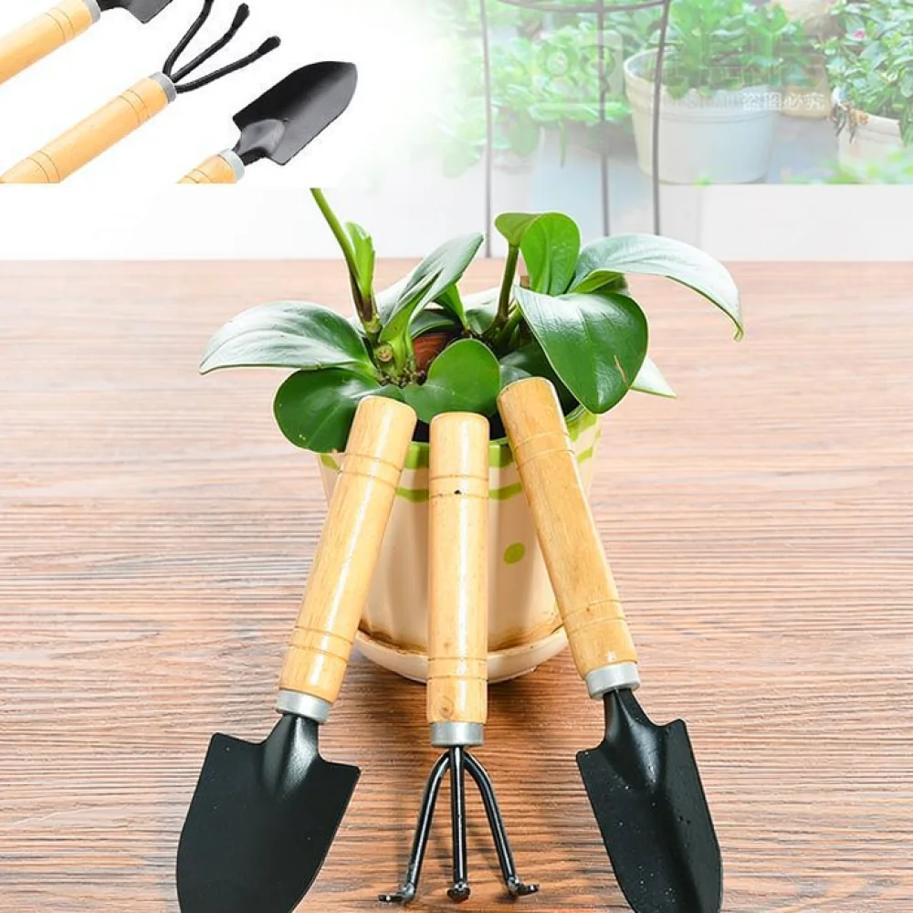 Gardening Hand Tool Kit Small Shovel Rake Spade For Indoor Potted Plants Bonsai Care Home Garden Soil Turning Planting Gear