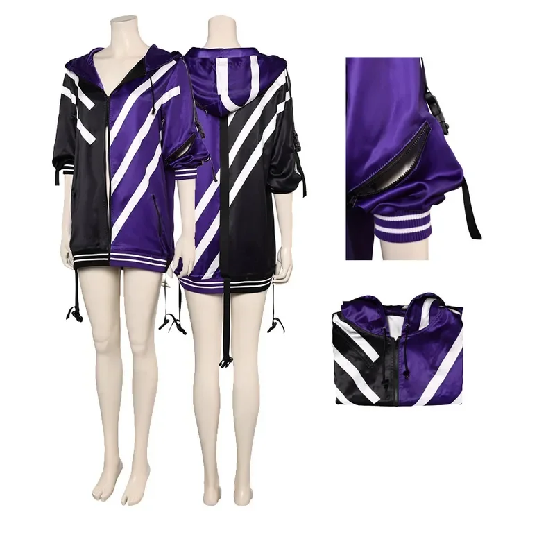 Reina Cosplay Hoodie Costume Outfits Game Tekken 8 Tops Coat Women Adult Halloween Carnival Party Role Play Disguise Suit