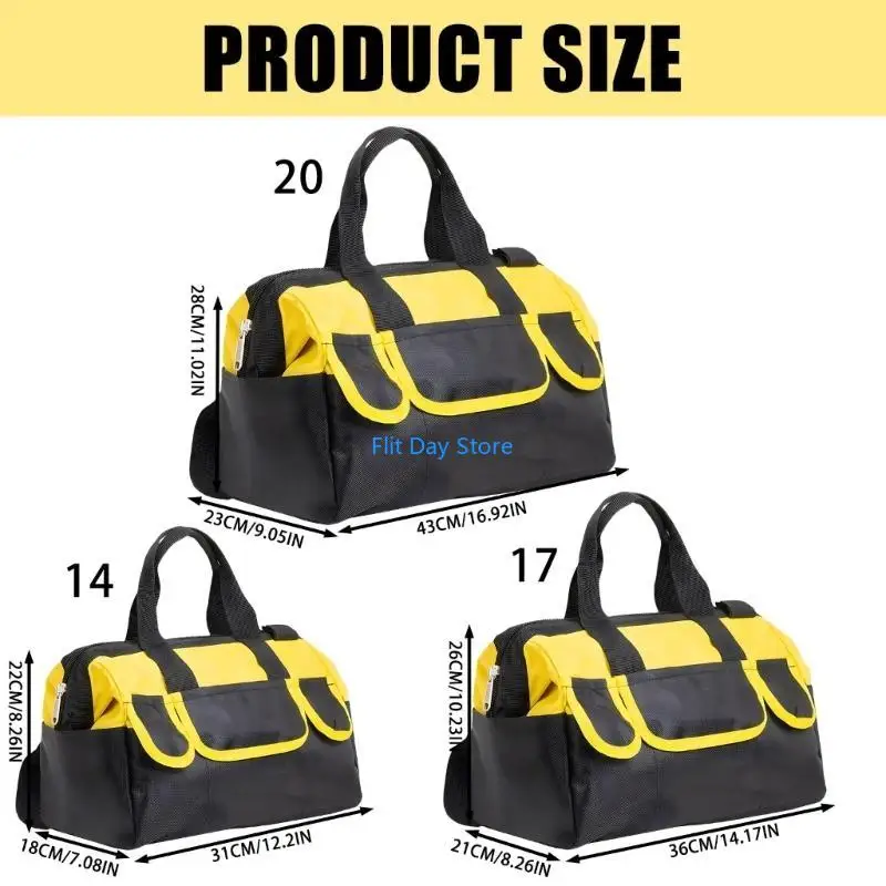 F92C MultiFunctiuon Tool Tool Arganizer Canvas Tool Bag for Home Repairs＆Outdoor Project