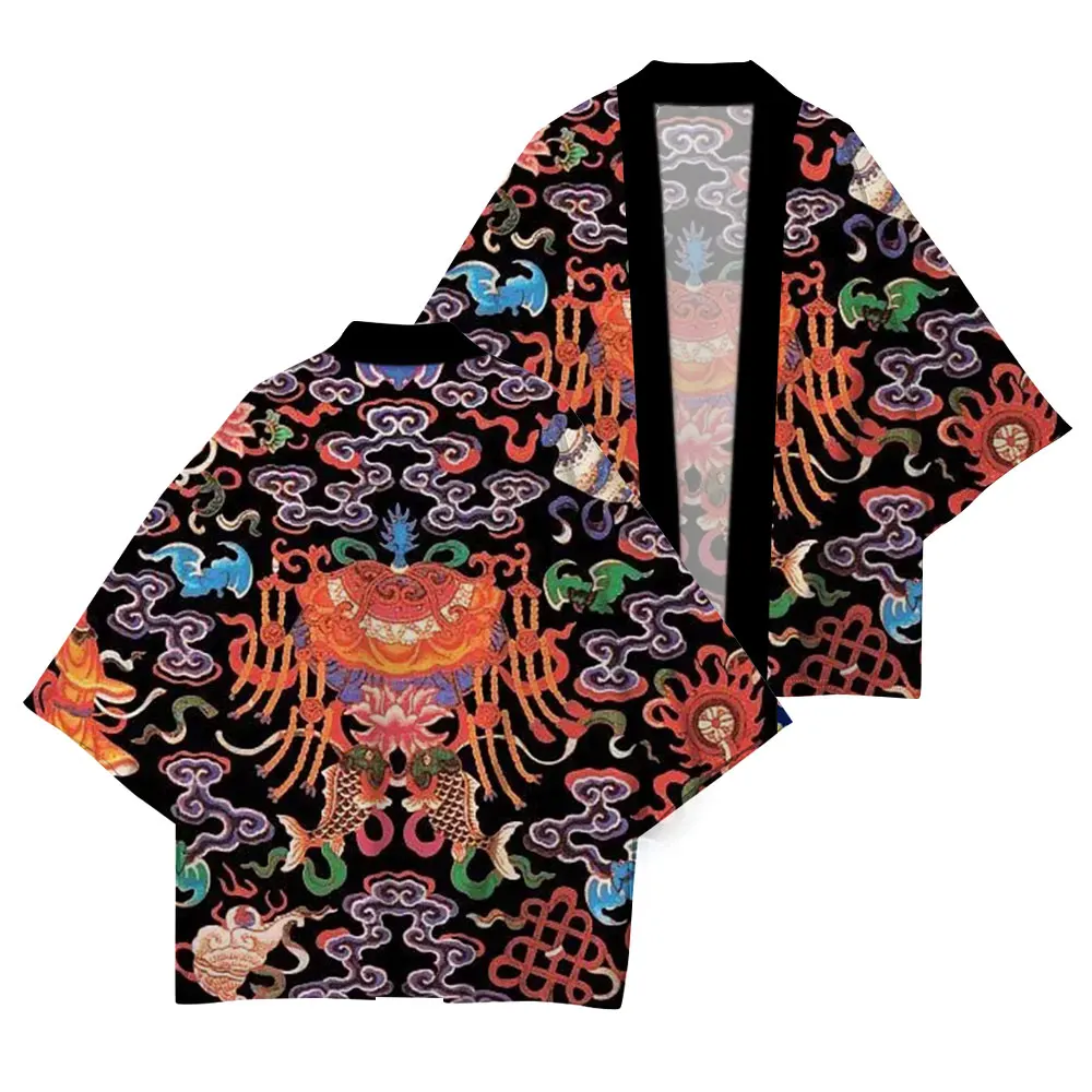 Japanese Traditional Clothing Japanese Kimono High Quality Print Design Casual Casual Summer Camping Picnic UV Protection