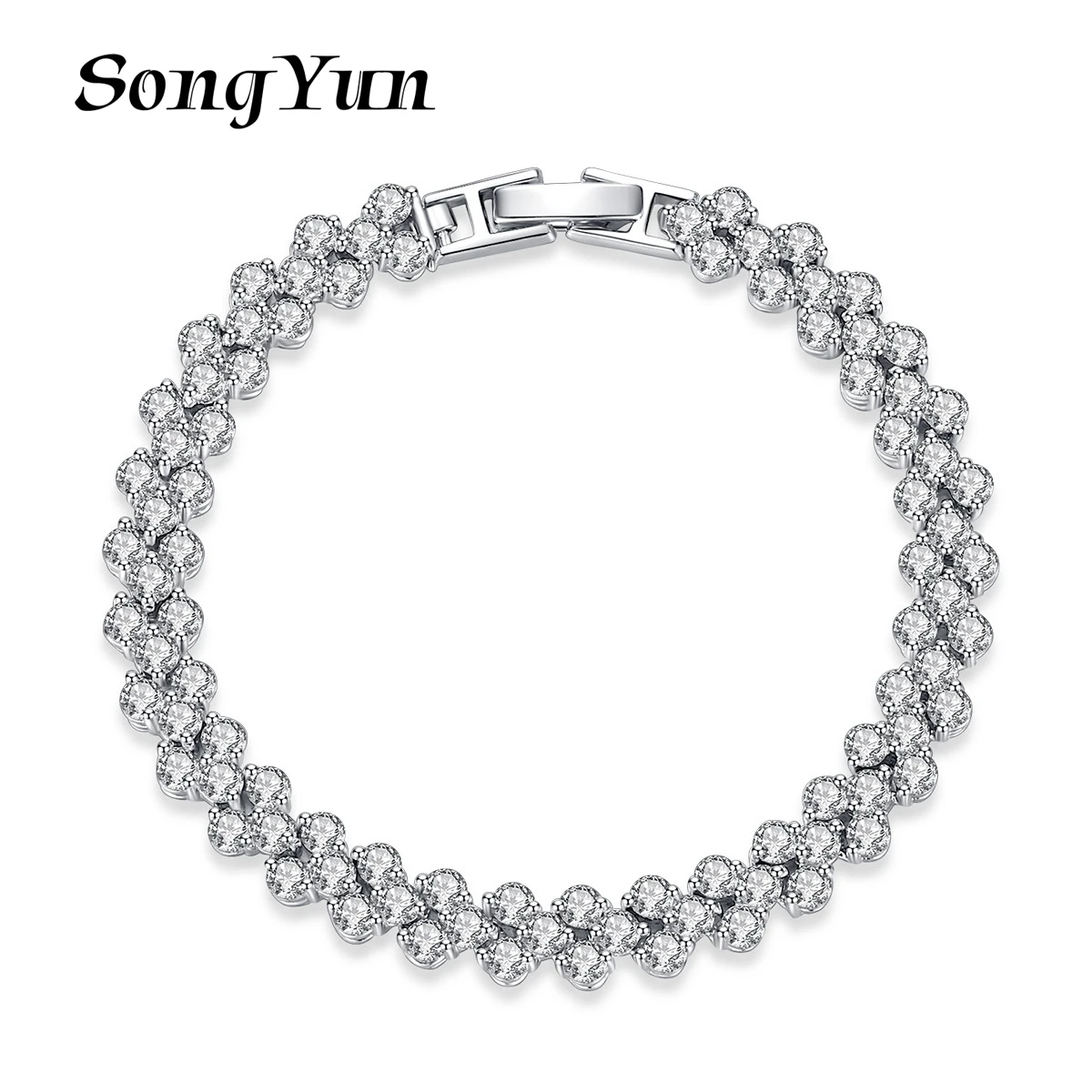 

SongYun Jewelry Manufacturer MHT Rome Love Bracelet European And American Fashion Zircons Women Bracelet Gem Gift Bracelet