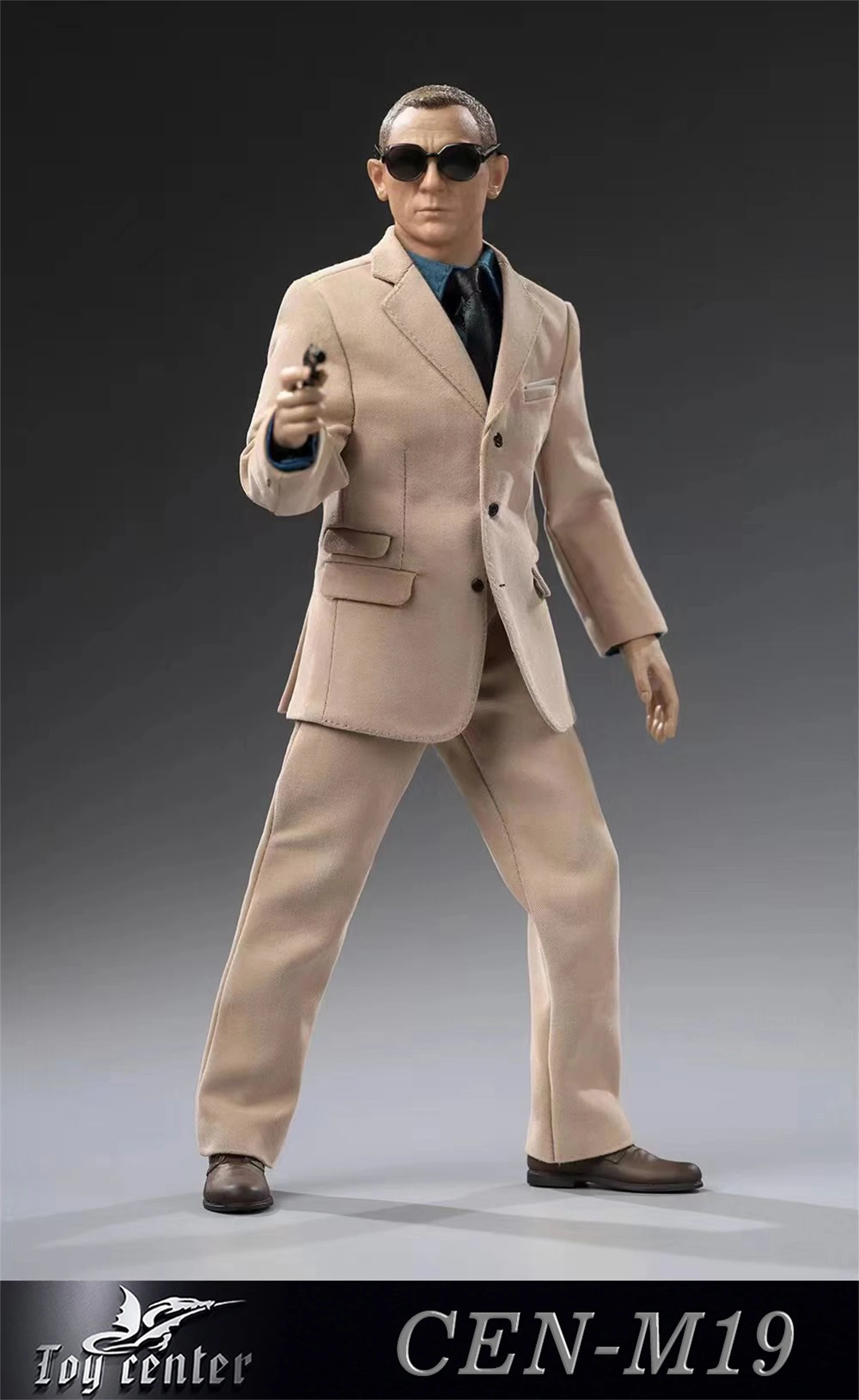 Toy center 1/6 Agent Bond Khaki Suit Clothes DIY 12'' Male Man Action Figure