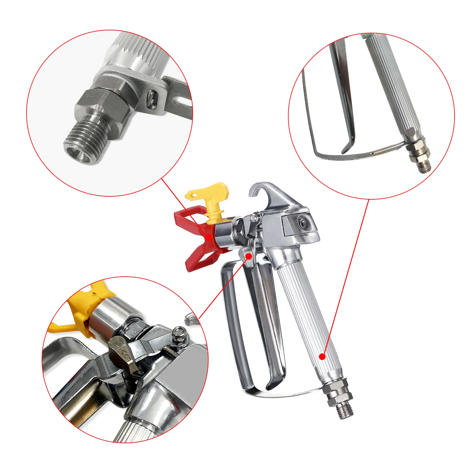 3600PSI แรงดันสูง Airless Paint Spray Gun 517เคล็ดลับหัวฉีดป้องกันปั๊ม Sprayer และ Airless Sprayer