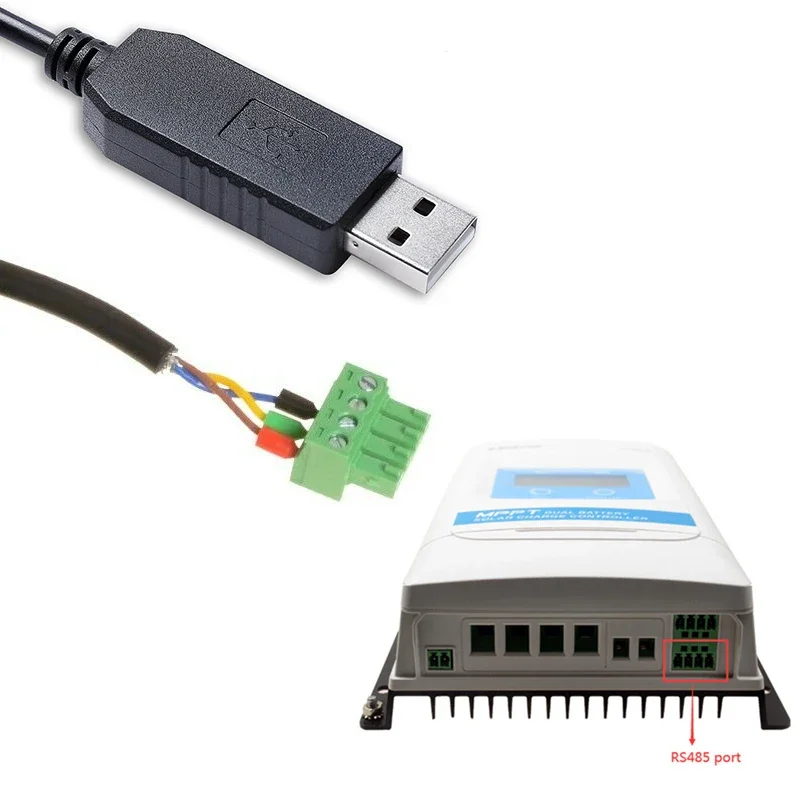 

USB CC-USB-RS485-150U-3.81 Communication Connection Cable for EPEVER Duoracer MPPT Solar Charge Controller DR3210N-DDS DR2210N