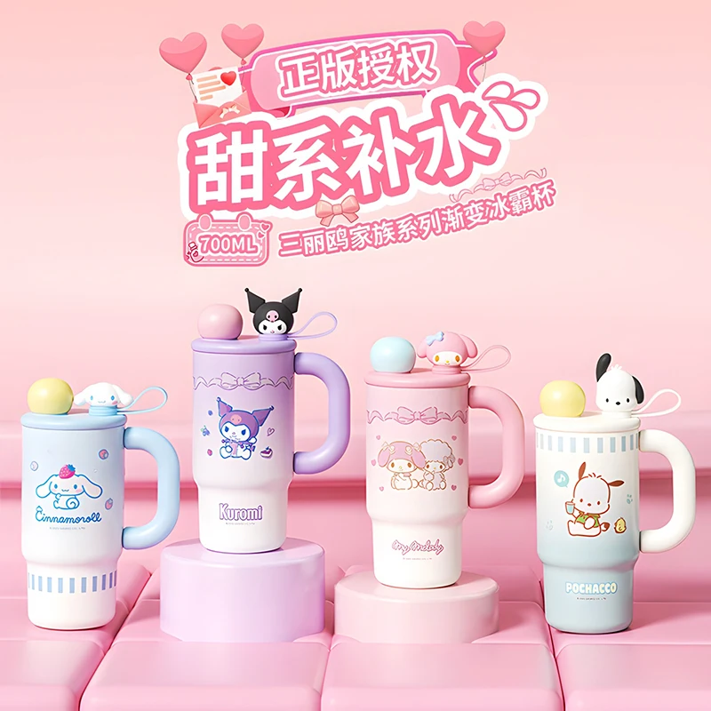 

Новая семейная чашка Sanrio Hellokitty Pochacco Melody, изолированная чашка Girly Heart, большая емкость, чашка для воды, периферийные устройства в стиле аниме, подарки
