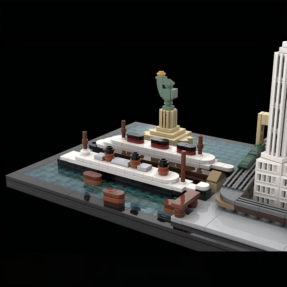 

MOC 390PCS New York Skyline City Building Blocks Assembly Skyline City Creative Landscape Bricks Toys Holiday Gifts