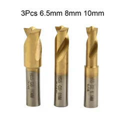 3pc 6,5/8/10mm HSS CO Spot Schweiß Cutter Bohrer-Titan Beschichtung Sägezahn Punkt Senker bit Entfernen Blech Solder-Gelenk