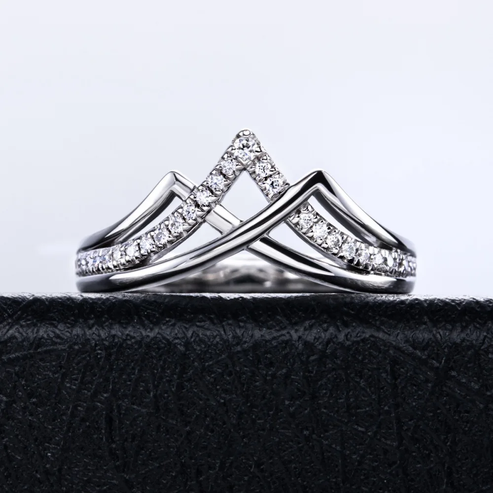 

Роскошное сверкающее женское кольцо с муассанитом - обручальное кольцо из стерлингового серебра 925 пробы и обручальное кольцо, юбилейное ювелирное изделие, подарок