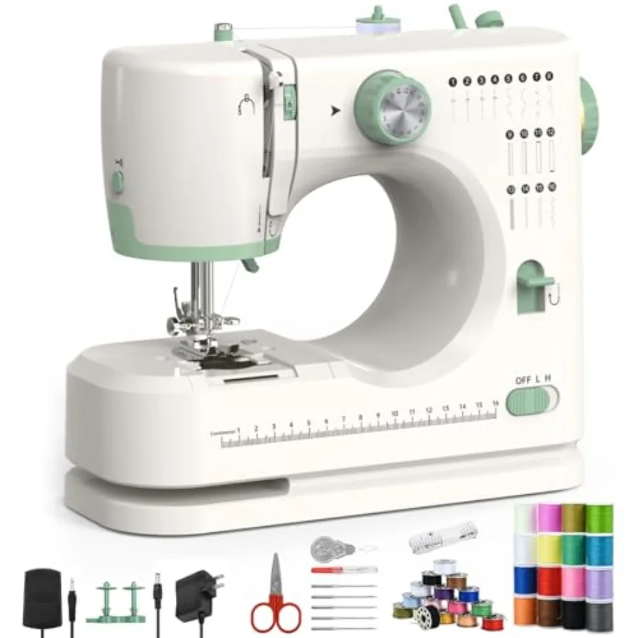 

Sewing Machine for Beginners, Double Needle Sewing Machine for Adults, 16 Strings of Weaving Dreams, Adjustable Sewing Speed, S
