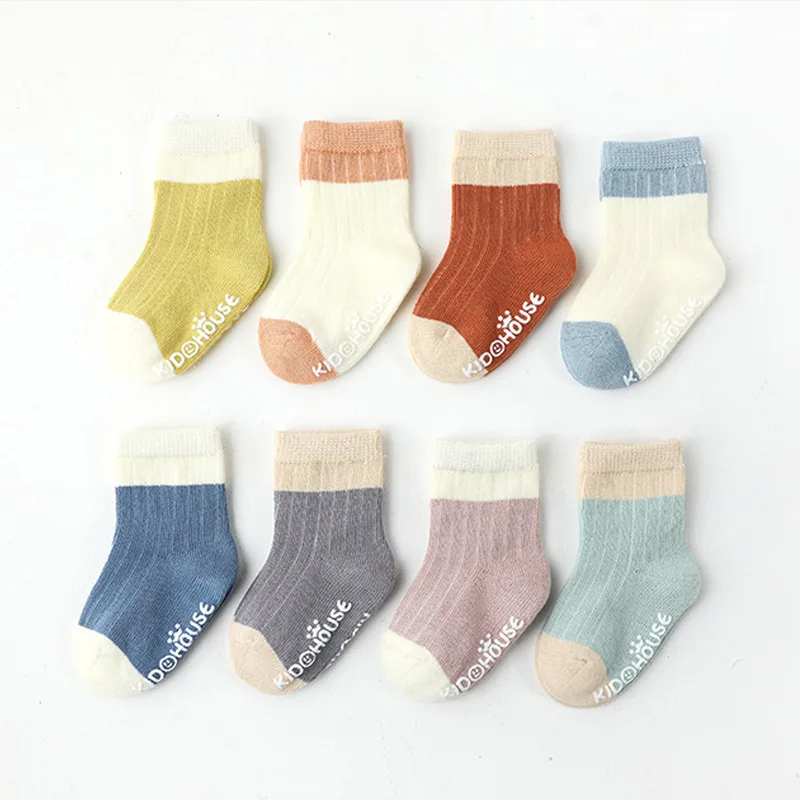 

Children's Socks Solid Striped Four Seasons Boy Anti Slip Newborn Baby Socks Cotton Infant Socks For Girls 0-36Month