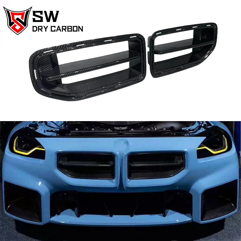 

Dry Carbon Fiber MP Style Air Intake G87 Grille For BMW G87 M2 Coupe 2023+ Front Vent Trim Mesh Grill Frame 2-Door