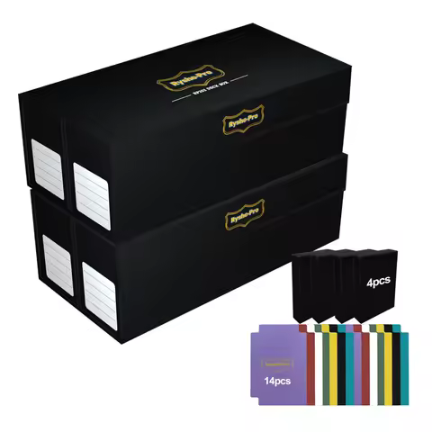 Ryshepro Large Capacity Trading Card Storage Deck Box Magnetic Closure Case with Dividers and Cushions for MTG PTCG TCG Card