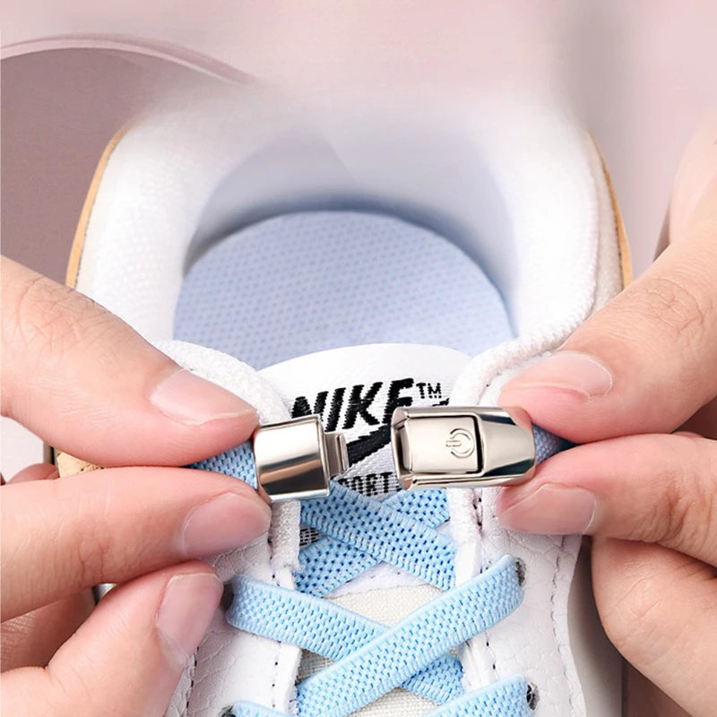 

2024 Детские аксессуары Для Обуви, плоские эластичные Шнурки 8 мм без завязывающейся пряжки, Шнурки Для Обуви, эластичные Шнурки