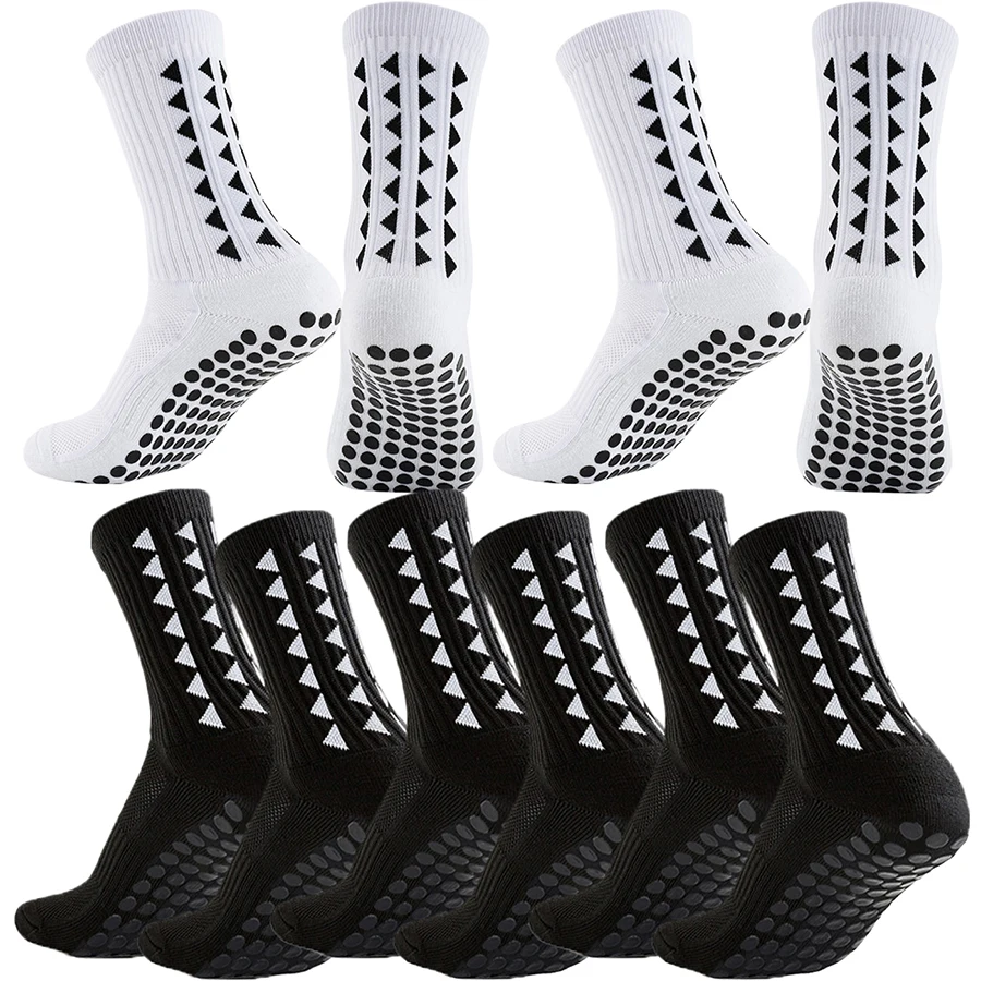 Calzini sportivi unisex con impugnatura antiscivolo con fondo in asciugamano per calcio, basket, baseball, rugby, giocatori di calcio e ciclismo