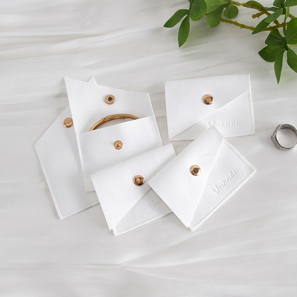 50 шт. персонализированная бархатная сумка для ювелирных изделий из микрофибры, коническая кнопка, портативные сумки, серьги, кольца для хранения, браслет, ожерелье, упаковка