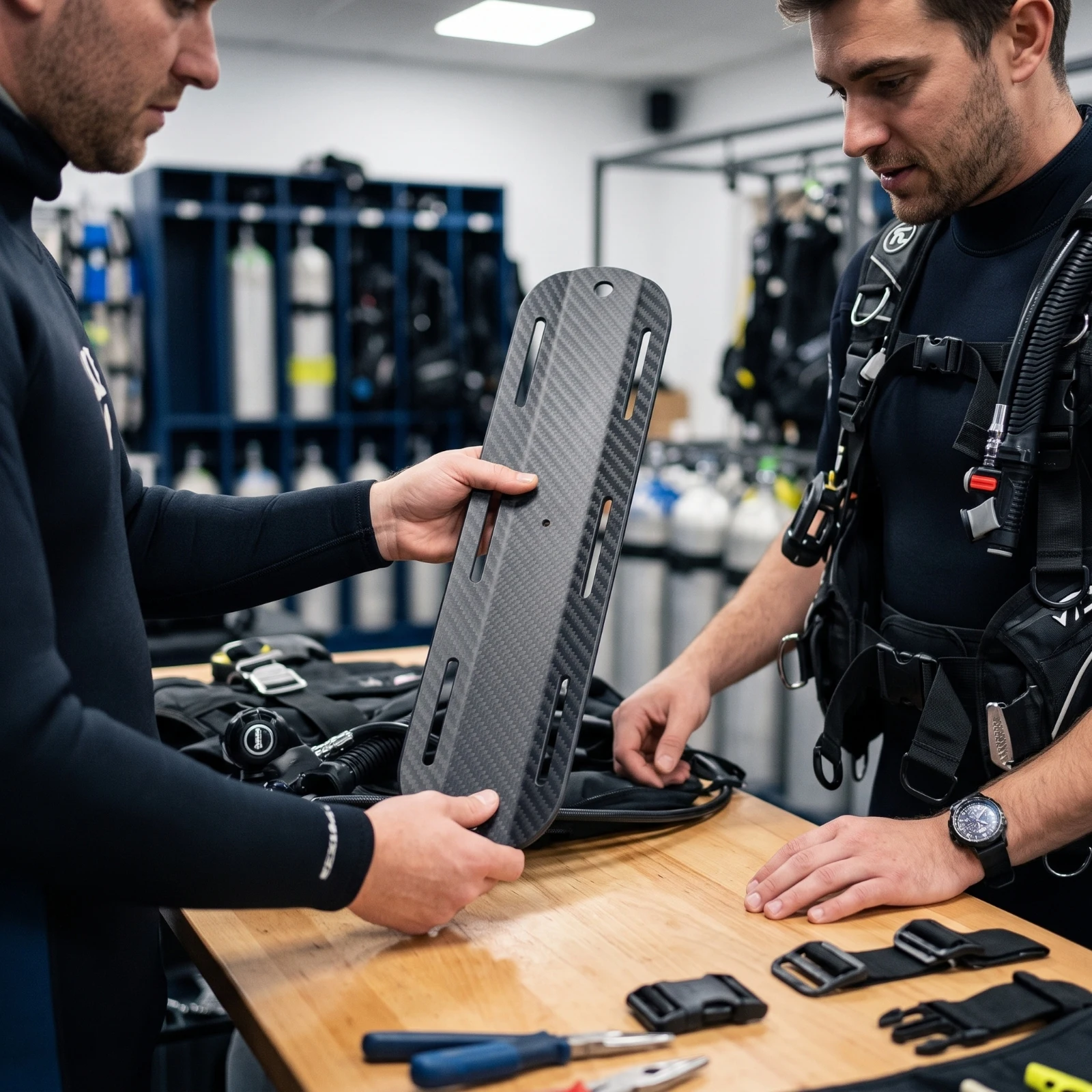 Image of Tauch-Rückenplatte 3mm, Tauchausrüstung, Robust und Korrosionsbeständig für Technische Taucher, Reisen