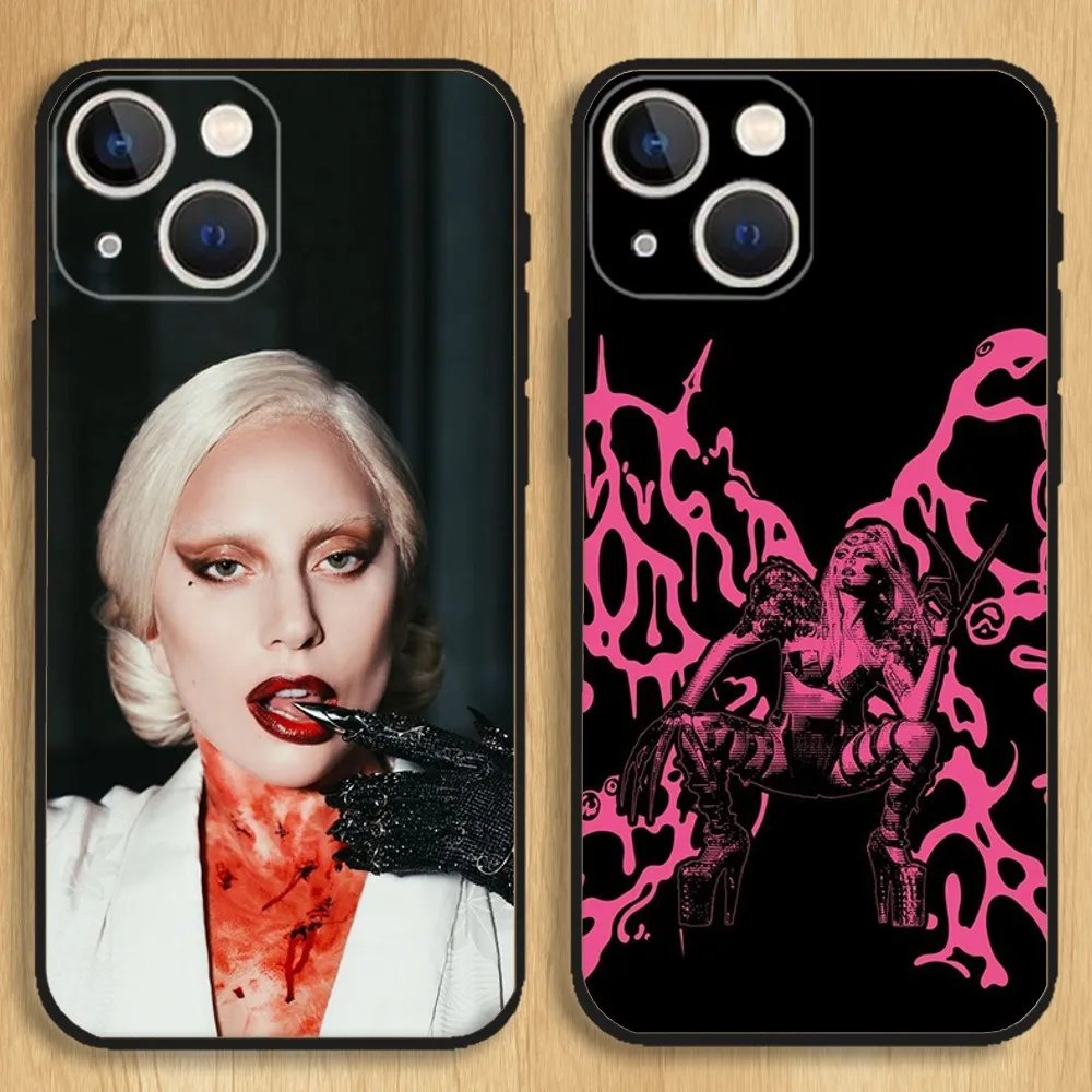 Singer L-Lady Gaga Phone Case For iPhone15,14,13,12,11,Pro,Max,Plus,Mini,X,XS,XR,8,7,6,S,Plus,SE Soft Black Case