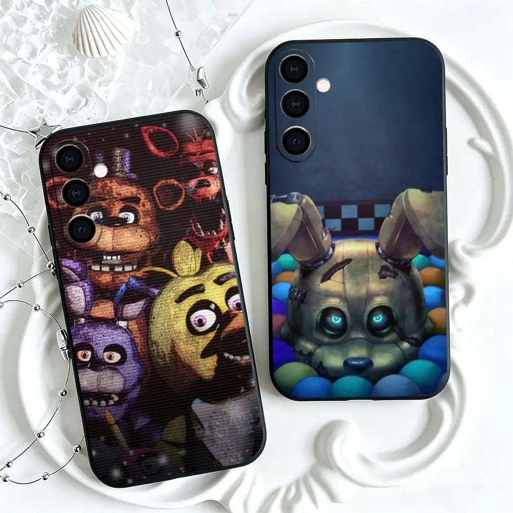 Game Five Nights At-Freddys Fnaf Phone Case For Samsung Galaxy A73,A72,A71,A70,A53,A52,A51,Soft Silicone Black Cover