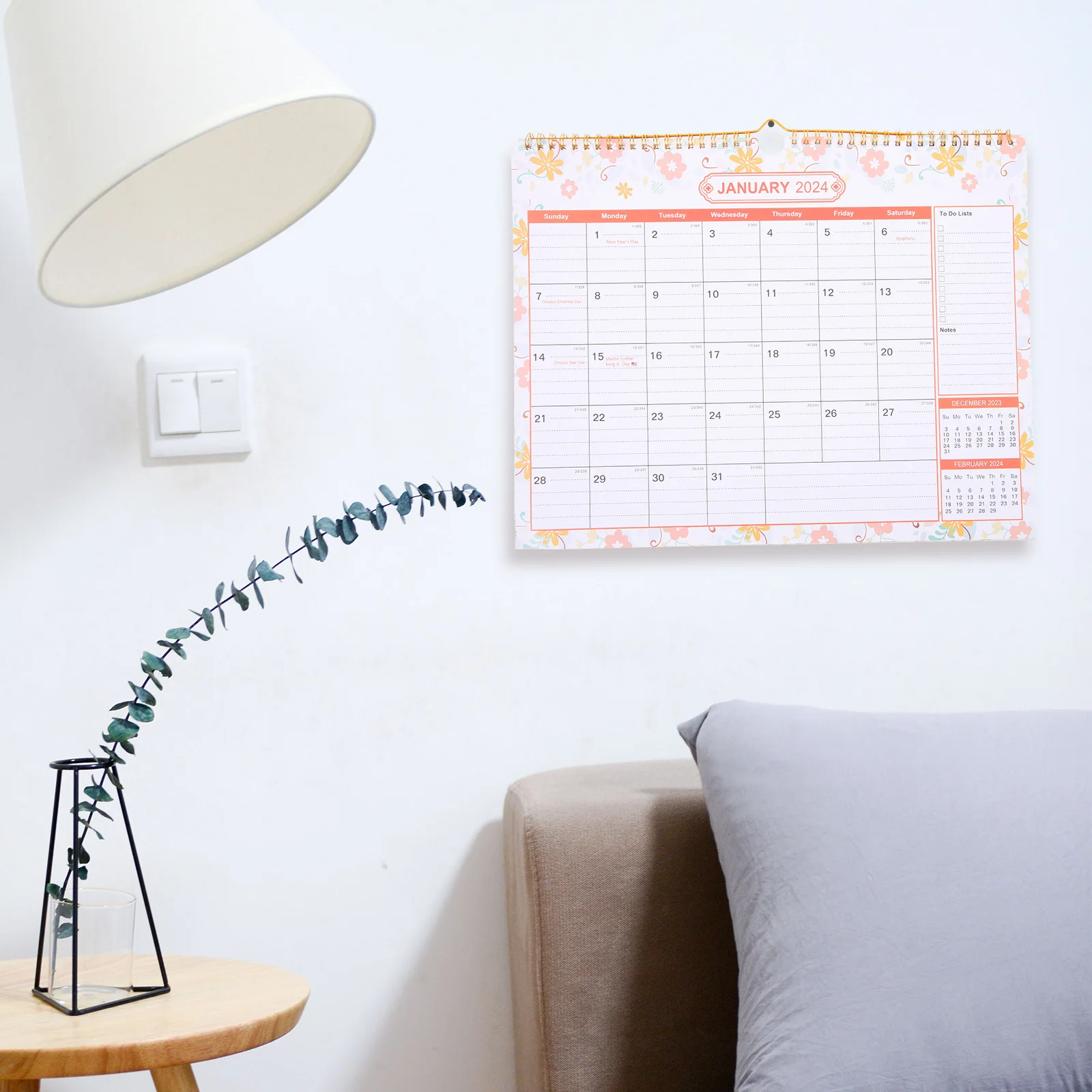 

Wall Calendar for Home Desk Ornaments Hanging Tear-off 2024 New Year Table Calendars Monthly